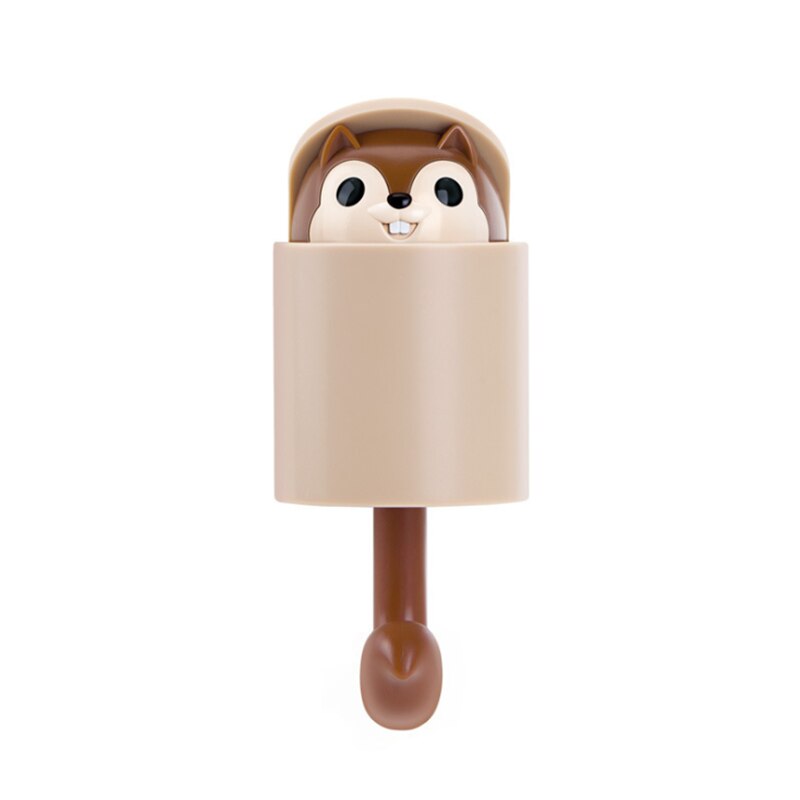 Leuke Kat Sleutelhouder Muur Haak Handtas Jas Rack Plastic Huishoudster Voor Sleutels Hanger Home Decoratieve Muur Haken Kitten: coffee squirrel