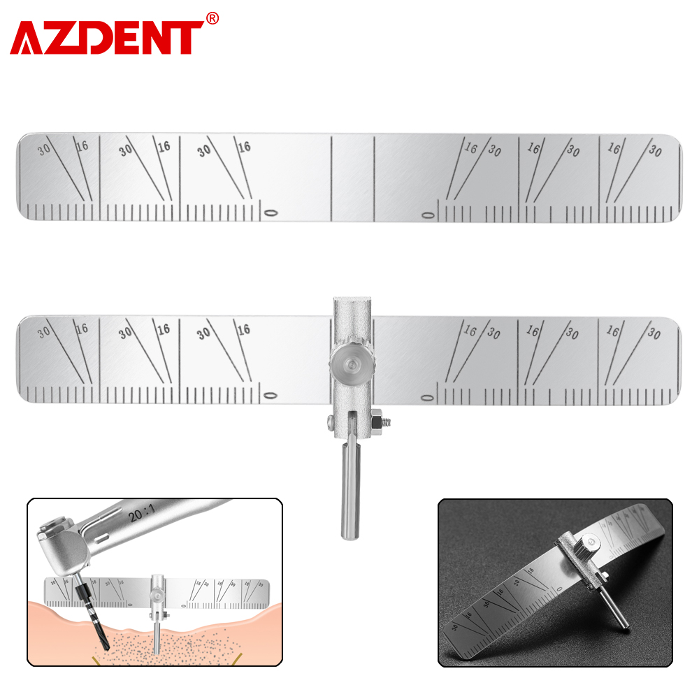 AZDENT-Guía de localización de implantes dentales, regla de posicionamiento de plantación quirúrgica, localizador, regla de ángulo de posicionamiento para dentistas, medidor de odontología