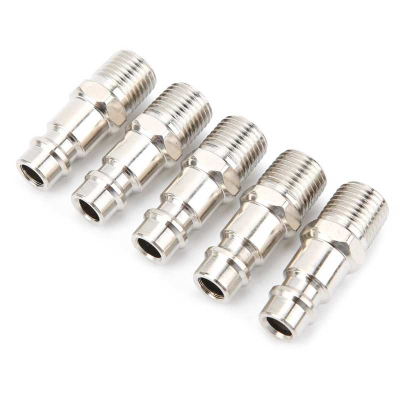 Pneumatic Tool Plug Kit 5Pcs Pneumatic Tool Connector European Style Plug Industrial Air Fitting Compressor Accessories