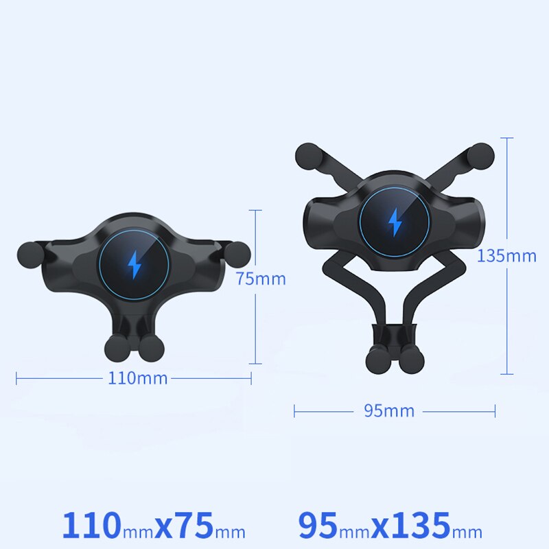 10W Car Wireless Charger For iPhone 13 12 11 Pro Max XS XR X Car Gravity Mount For Samsung S21 Note 20 Ultra Charge Phone Holder