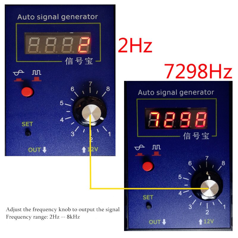 Tragbare Auto Fahrzeug Signal Generator Auto Hall-Sensor Und Kurbelwelle Position Sensor Signal Simulator Meter 2Hz Bis 8KHz