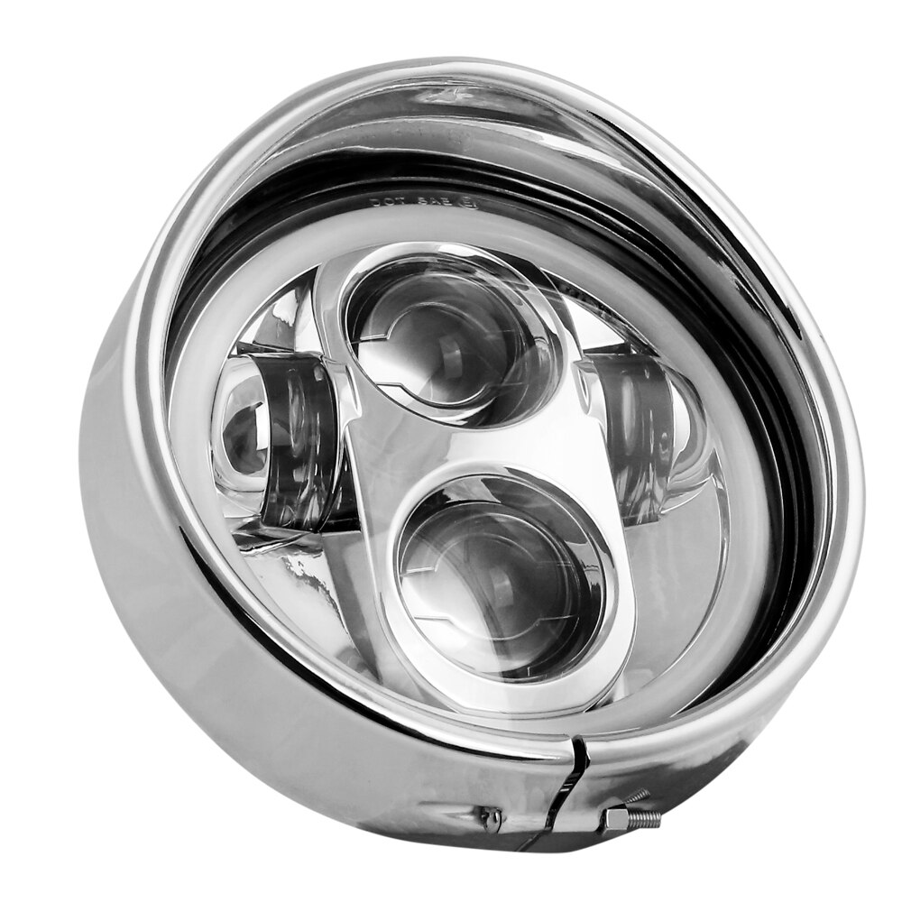 Faduies 5.75 " 5 3/4 in.  vizier stijl koplamp trim ring 69735-05 voor harley sportster 883 xl883 xl1200l dyna softail ijzer 883 xl