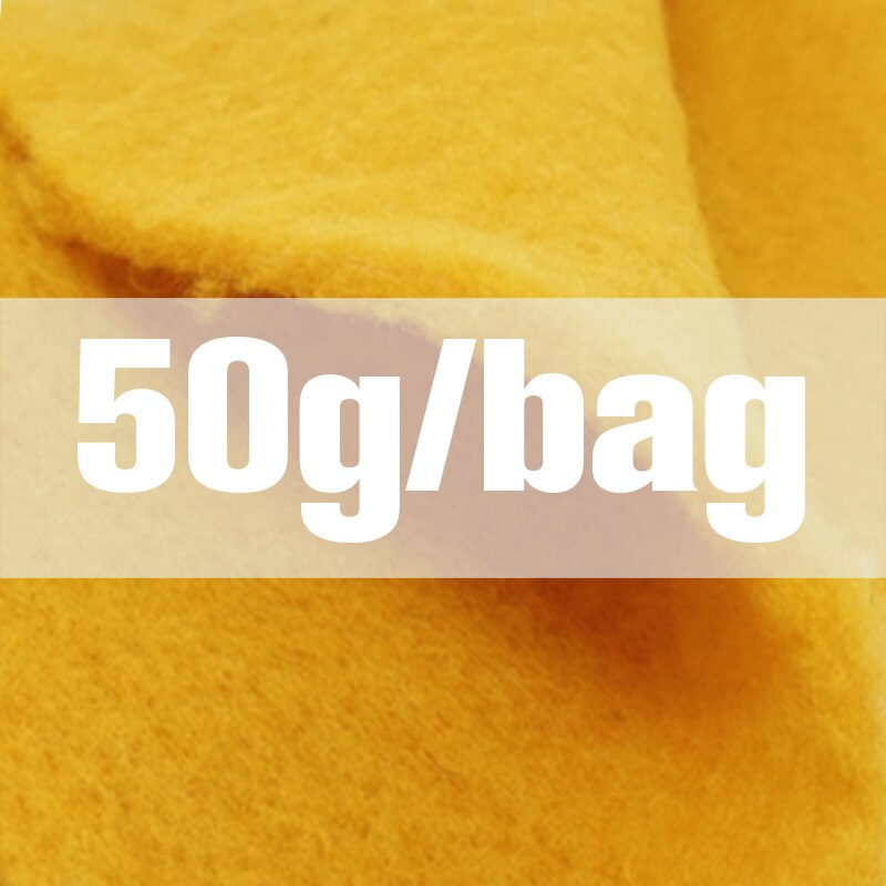 Batt de lana/lana semi-Fieltro para fieltro de aguja, aguja de fieltro, fibra giratoria, accesorios de foto amarillo albaricoque: 50gram