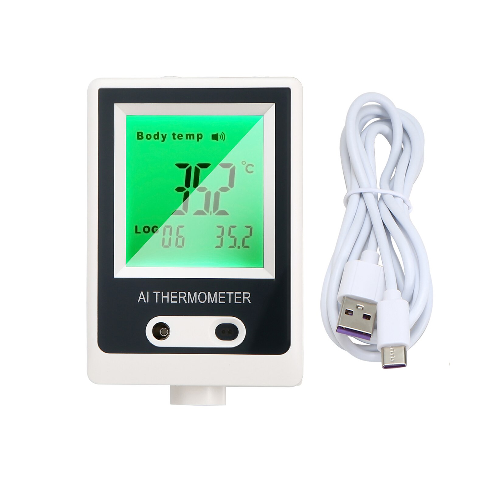 Digital Thermometer Infrared Intelligent Non-contact Thermometer Forehead Thermometer 3 Color Backligt Auto Voice Alarm °C /°F: Thermometer