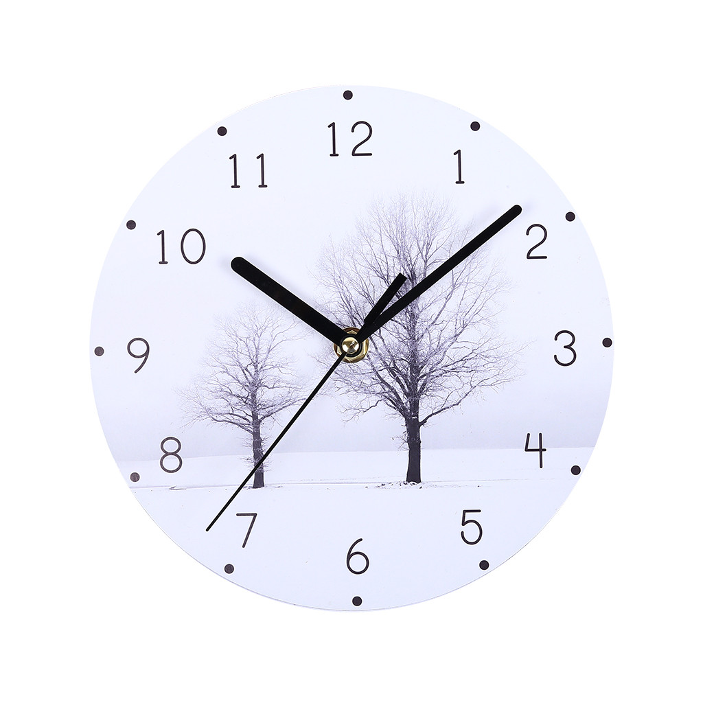 Wooden MDF Wall Clock Farmhouse Decor Wall Clocks Large Decorative Reloj De Pared Home Decor Digital Wall Clock: F