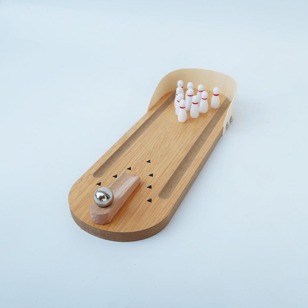 Parrot Bird Toy Wooden Mini Desktop Bowling Parakeet Intelligence Training Game