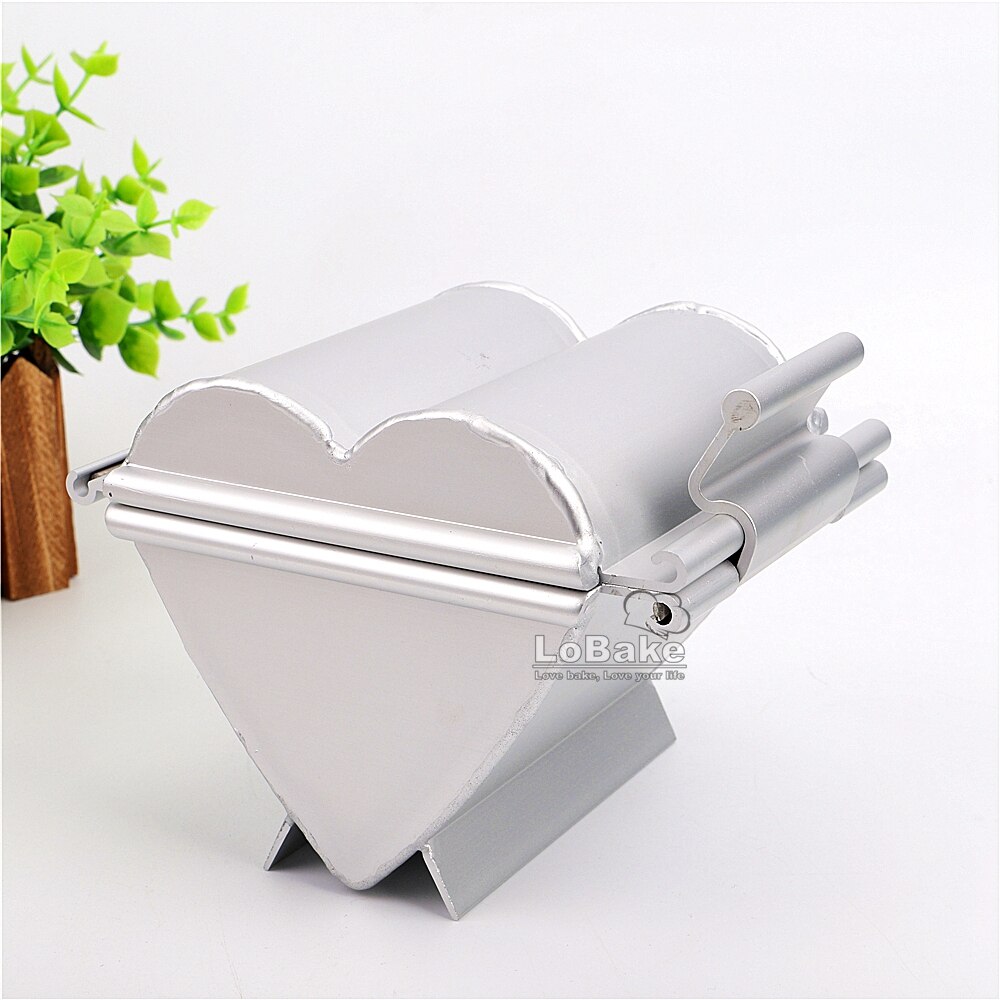 Big heart 10cm long cylinder open-closing thick anodizing aluminium alloy toast mold bread box cake mould loaf bakeware tools