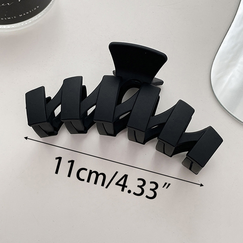 Grampo de cabelo fosco preto grande para mulheres, grampo geométrico, garra elegante francesa, presilha coreana, acessórios de cabelo para meninas, moda: CÉU AZUL
