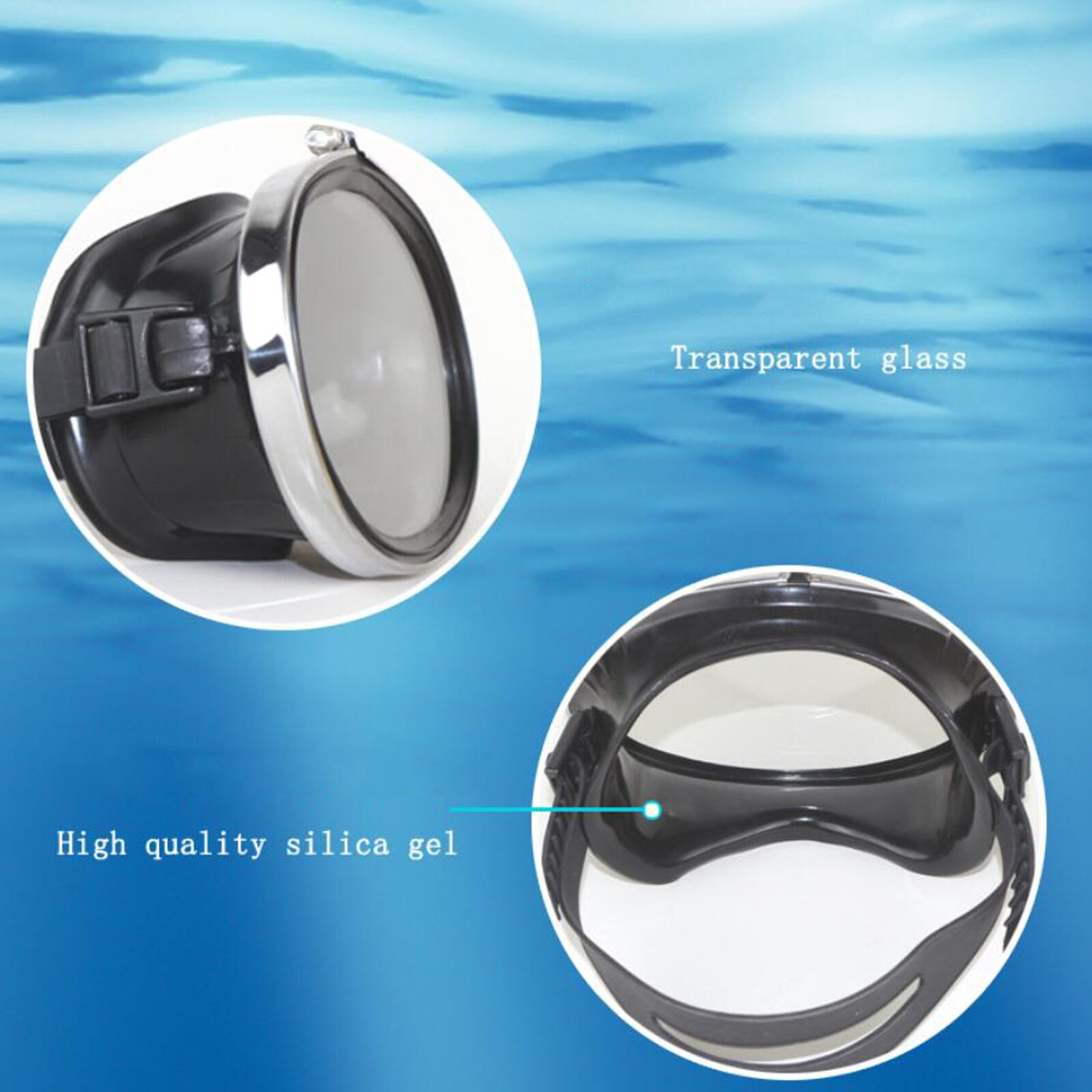 Adults Oval Scuba Dive Mask Waterproof Tempered Glass Underwater Swimming Glasses Scuba Free Diving Silicone Eyewear Equipment