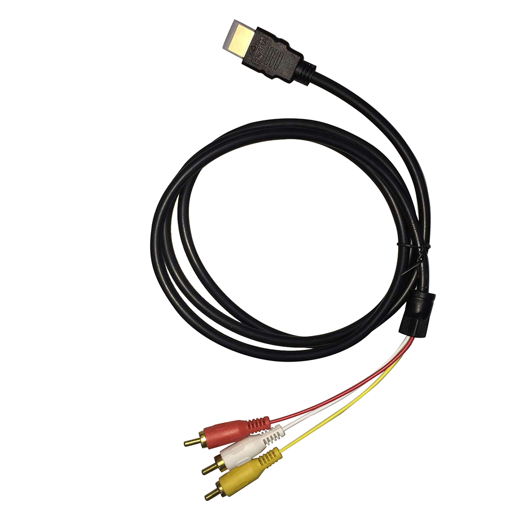 Copper HD to RCA Cable HD Male to 3RCA AV Composite Male M/M Connector Adapter Cable Cord Transmitter