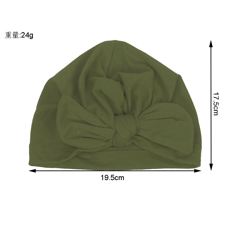 1 pièces Bebe filles garçons doux arcs Turban lapin oreille noeud casquette bonnet chapeau musulman inde chapeau bohème bowknot turbans Cap
