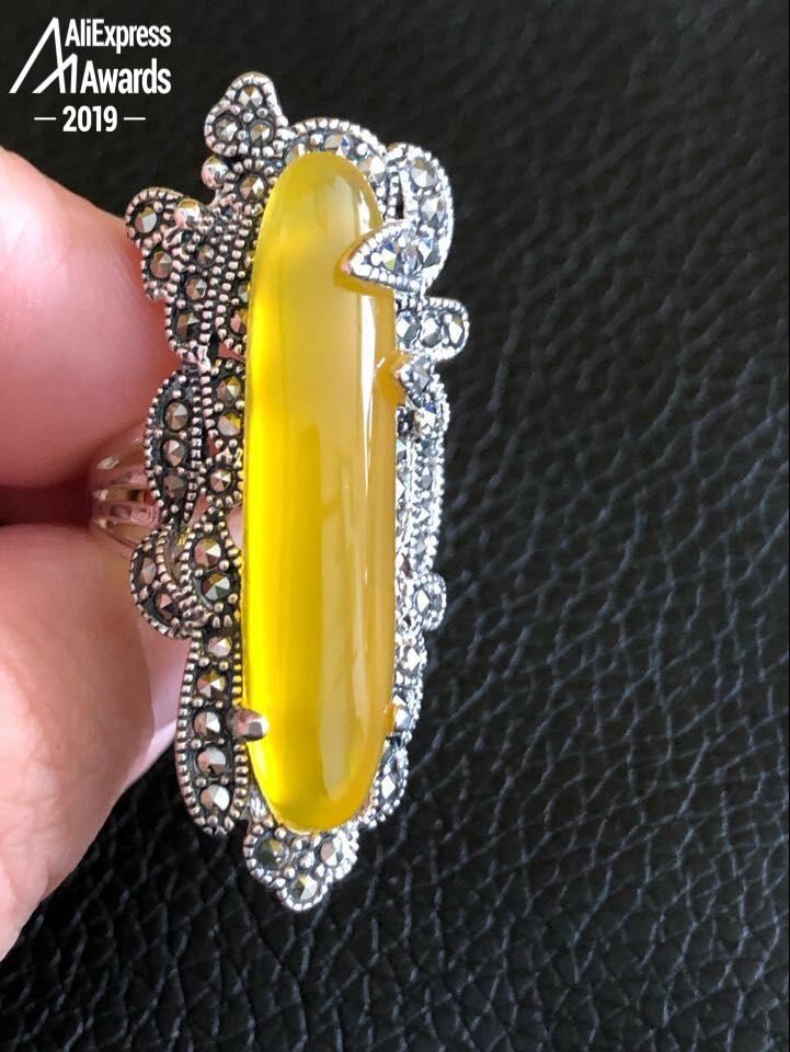 Israele S925 Fine Antico Anello In Argento Sterling artigianato ricco Naturale Artisan Baltico Naturali Della Pietra Preziosa ambra