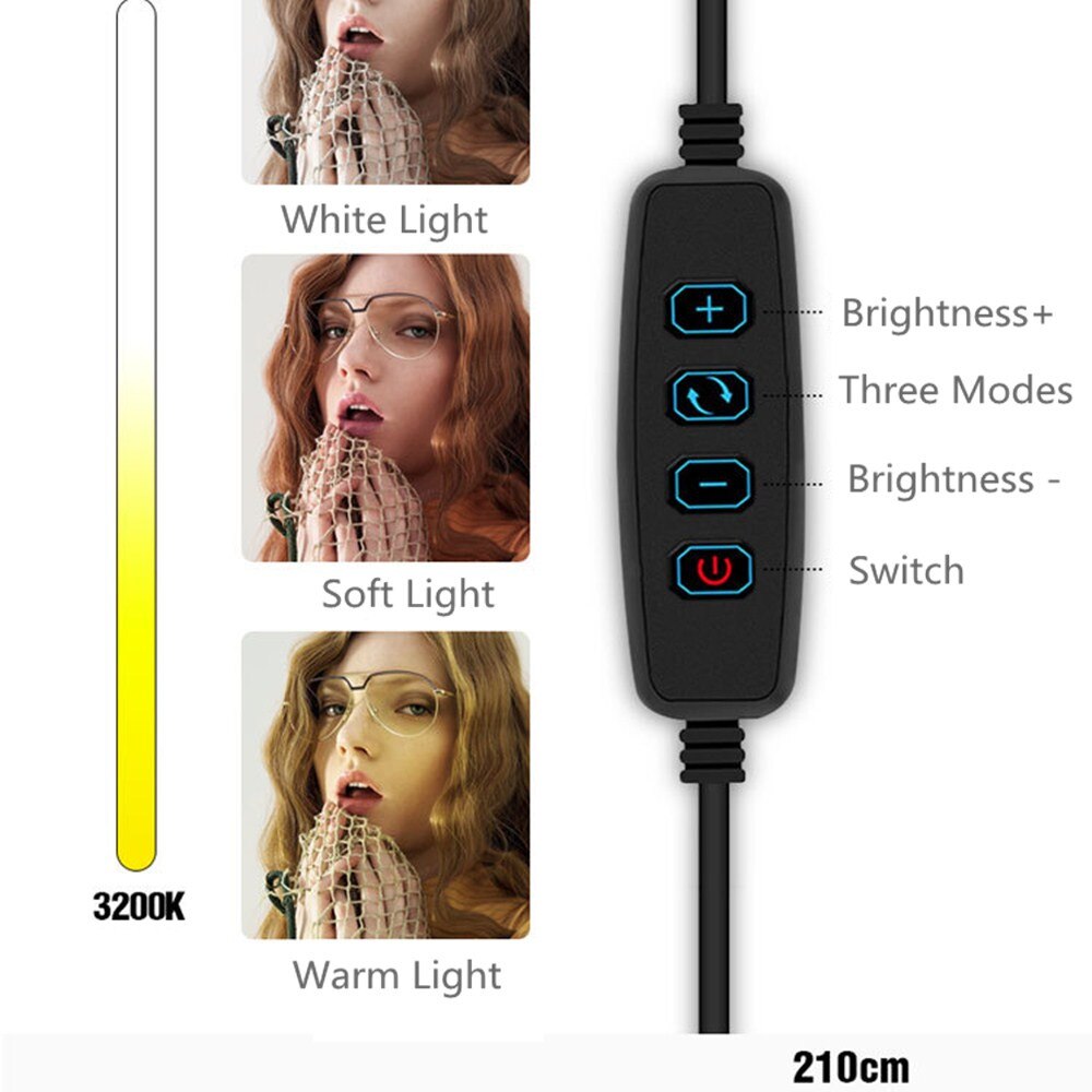 Pavimento Photo Studio Selfie Anello di Luce A LED con Supporto Del Telefono Mobile per Youtube Streaming In Diretta di Trucco In Diretta Supporto Mobile Treppiedi