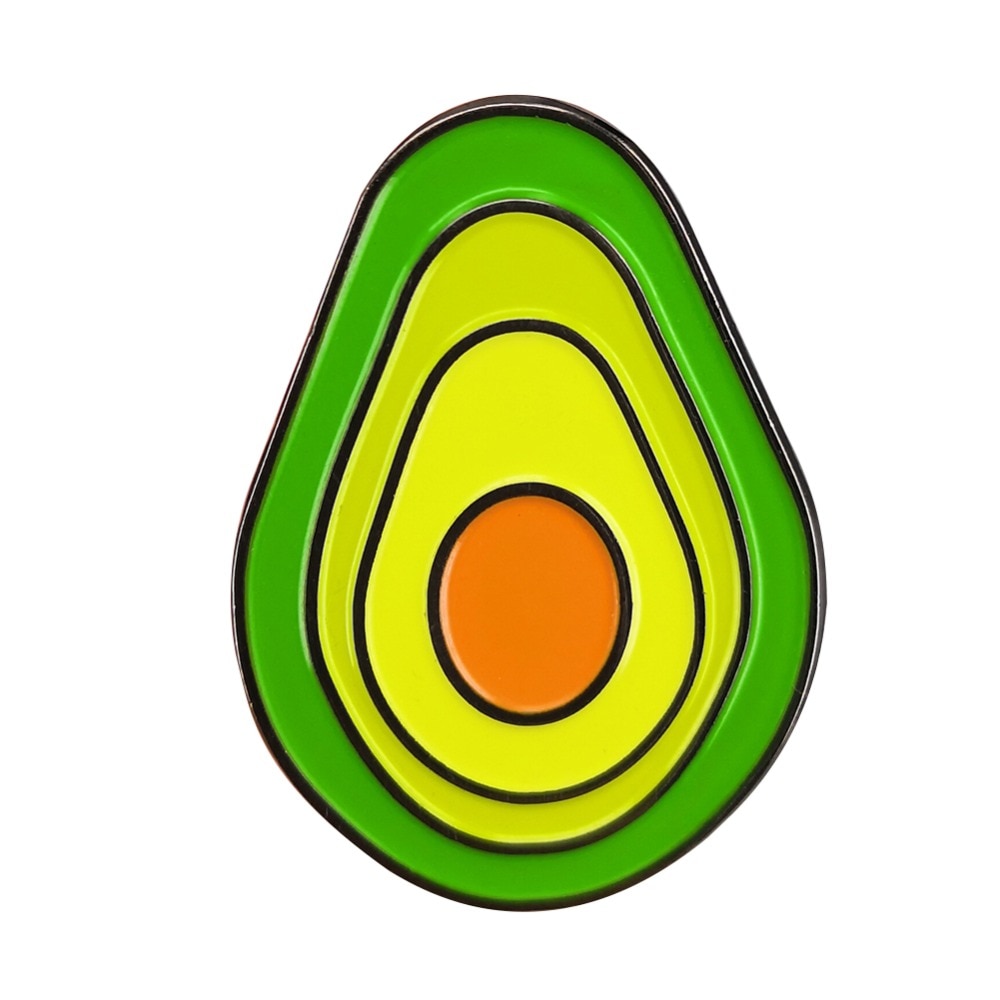 Avocado Emaille Pin Vegan Voedsel Broche Leuke Fruit Art Badge Hipster Vegetarische Sieraden