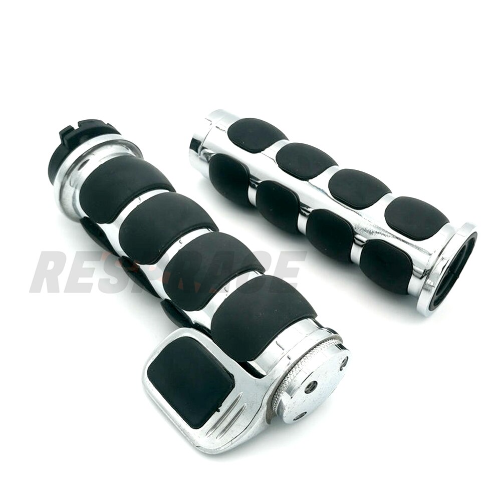 22Mm/25Mm Handvat Motorfiets Custom Chrome Aluminium Hand Grips Chopper Cruiser Stuur Grip: 25MM NEW A