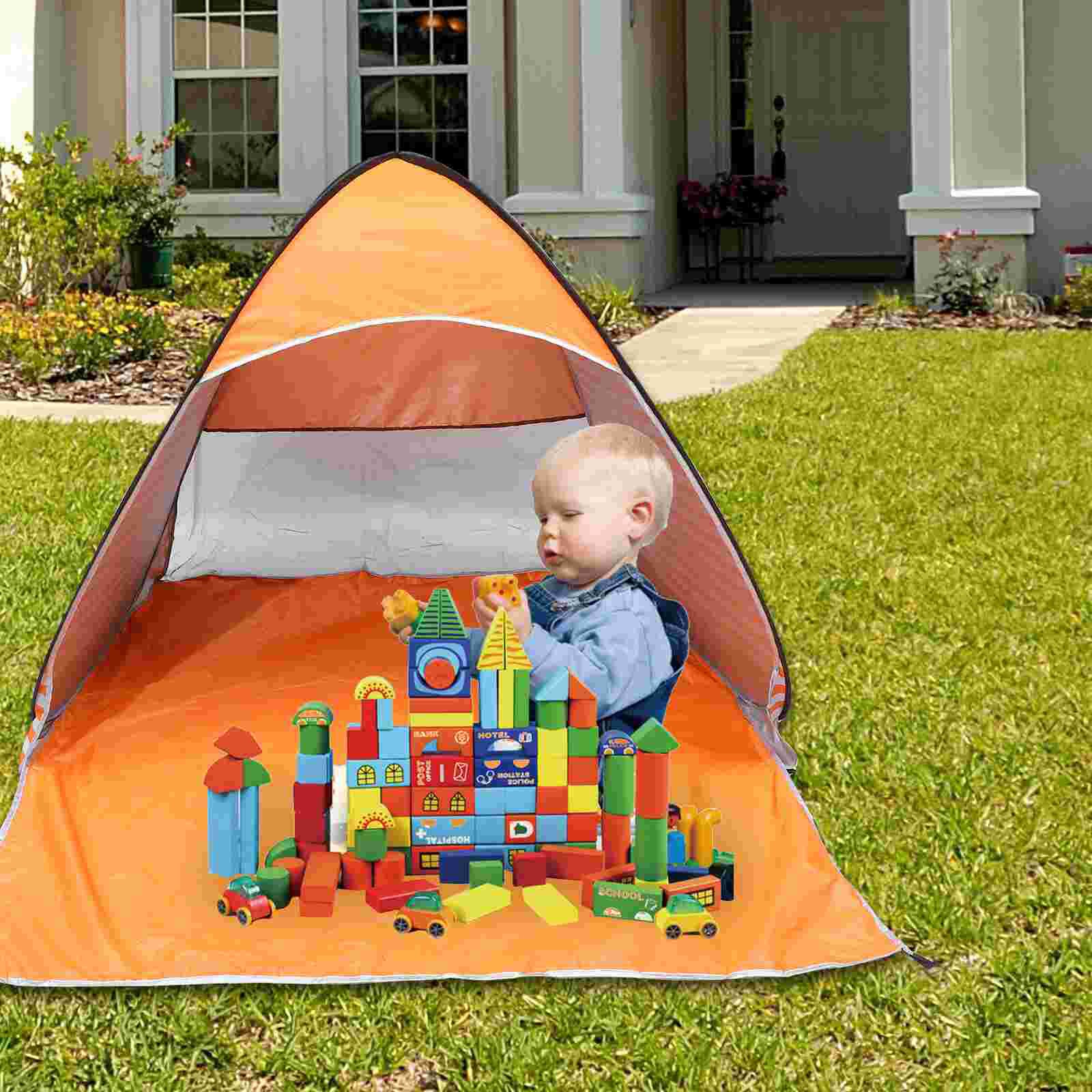 1 set tragbares, automatisches, faltbares strandzelt als sonnenschutz