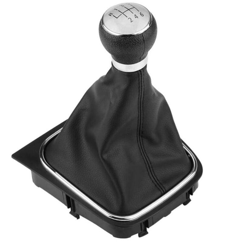 6 Speed Car Gear Shift Knob Lever Stick Gaitor Boot Cover for Golf 6 MK5 MK6 Jetta 2005