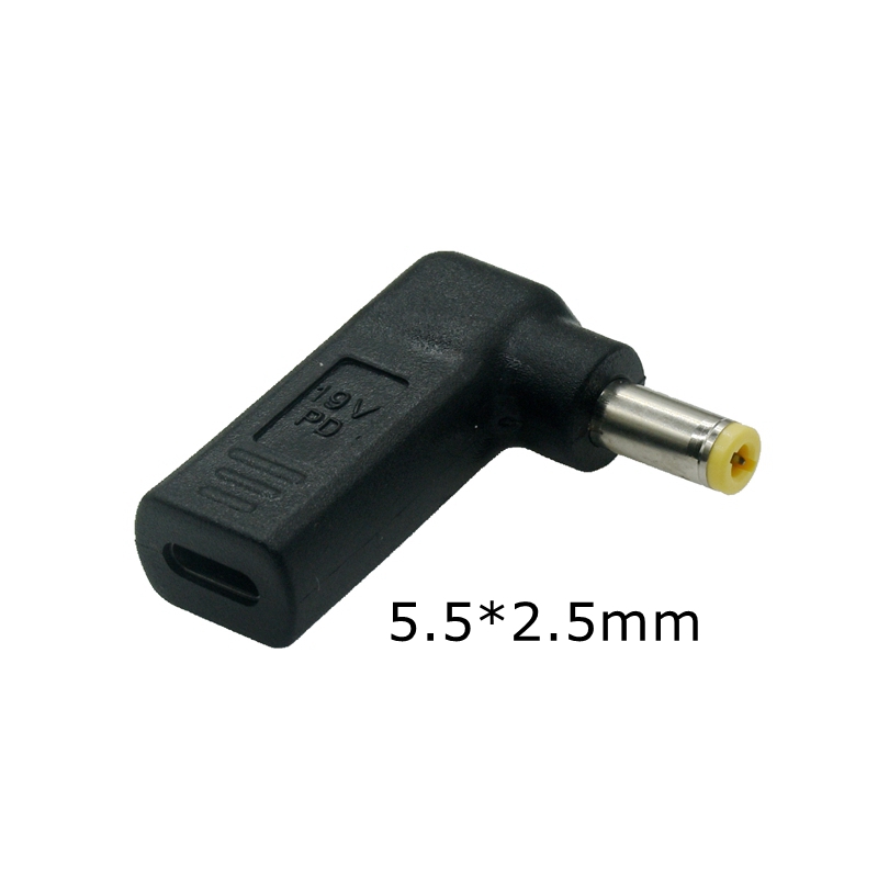 Pd Spoof Adapter Plug Converter Usb Type C Vrouw Naar 7.4X5.0Mm 4.5X3.0Mm 5.5X2.5Mm Mannelijke Laptop Dc Uitgang Jack Connector: Goud
