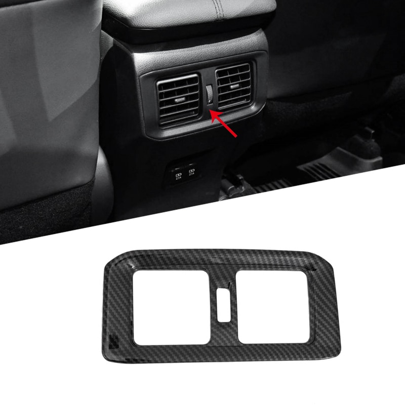 Auto airconditioning ventilatierooster bekleding armsteun doos half pakket achter voor toyota rav 4 rav 4 koolstofvezel stijl auto st