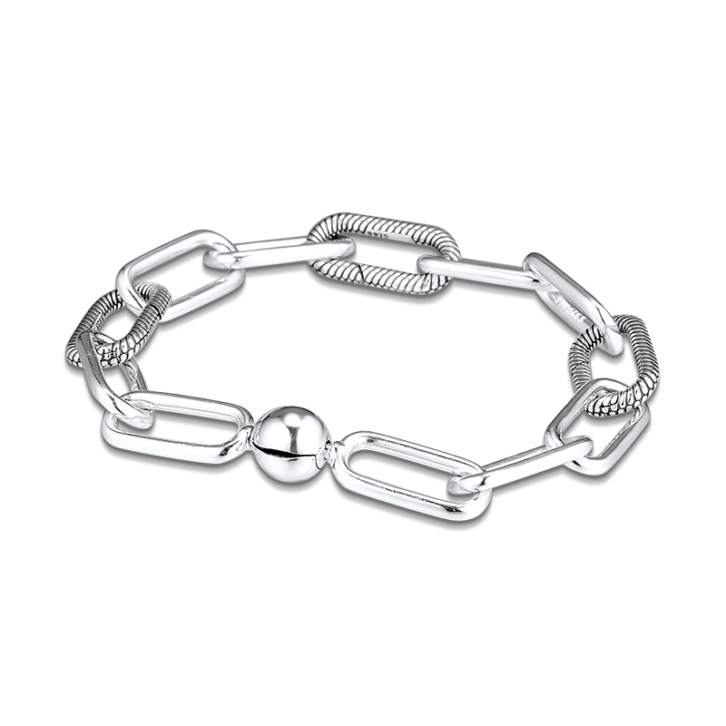 Me Link Armbanden Voor Sieraden Maken Sterling Zilveren Sieraden Voor Vrouw Diy Me Bungelt Kralen Mode Zilveren Armbanden