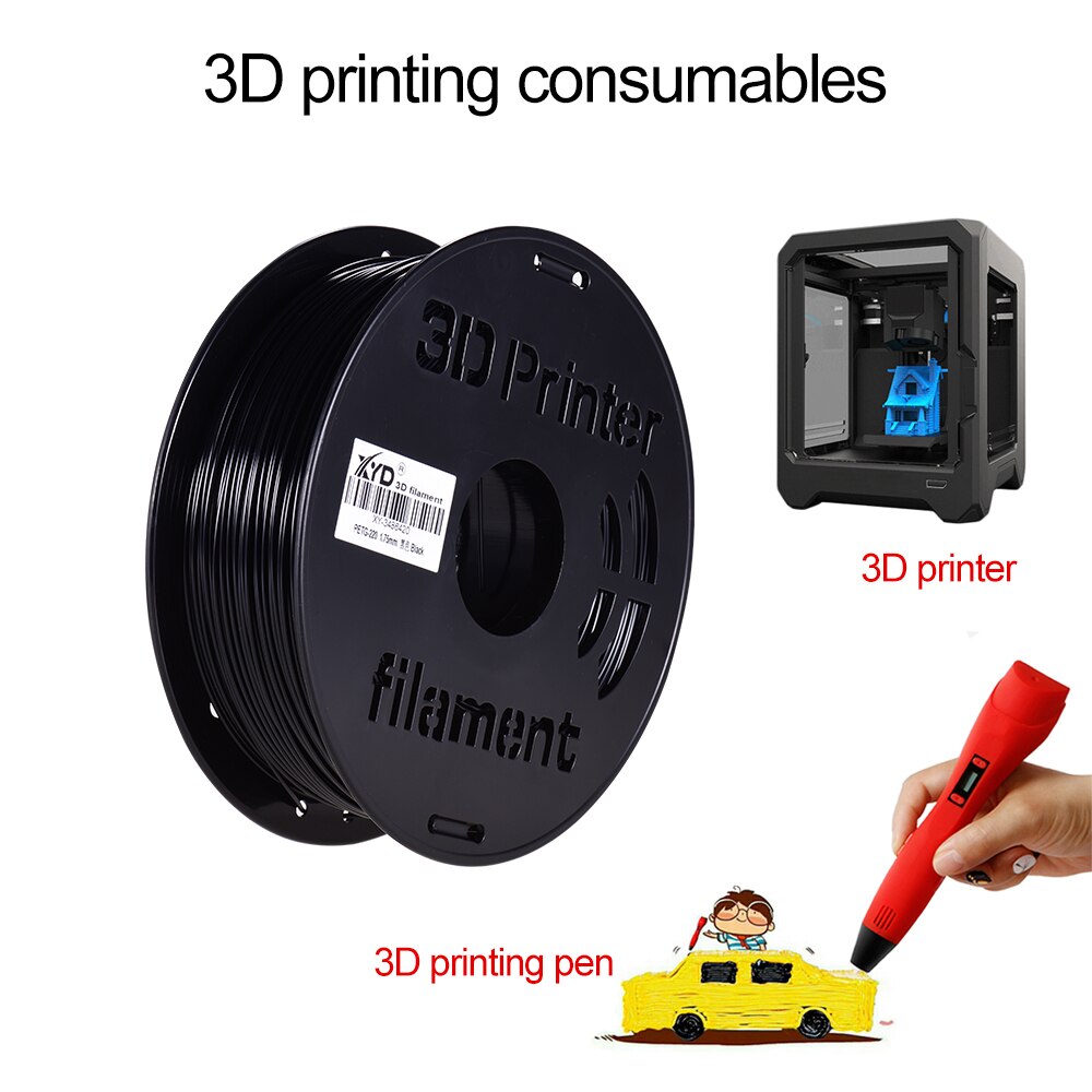 1KG/ Spool PETG Filament 1,75mm Durchmesser Druck Material Refills für 3D Drucker Zeichnung Stifte, Weiß