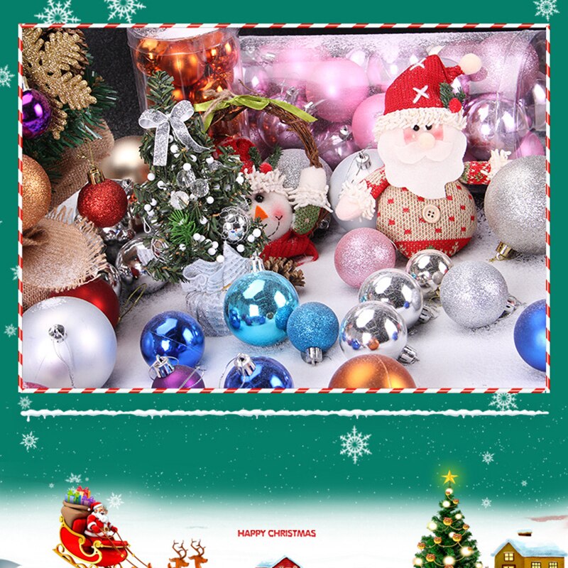 24 stk 4/5/6cm julerosa kulepynt trepynt jul kuler til bryllupsfest dekorasjon navidad