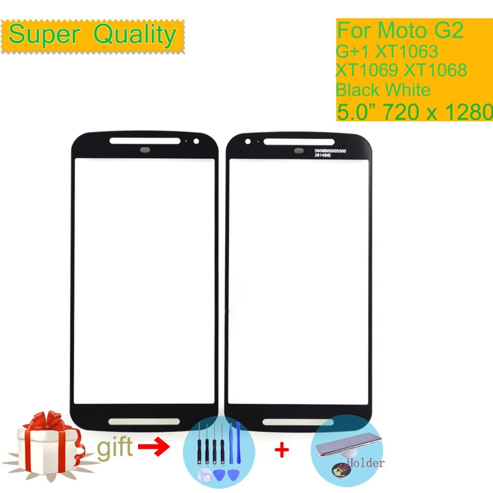 Super For Motorola Moto G2 G+1 XT1063 XT1069 XT1068 Touch Screen Front Outer Glass Panel Lens NO LCD Display Digitizer