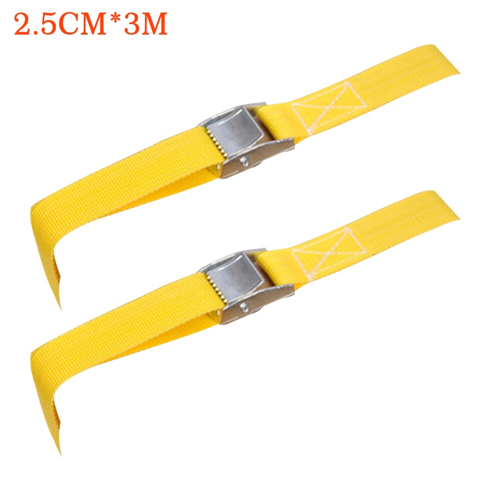 Corde de Tension multifonctionnelle avec boucle, sangle d'arrimage à cliquet robuste, en alliage de Zinc, pour vélo, camion, bagages, voiture, Cargo, 2 pièces