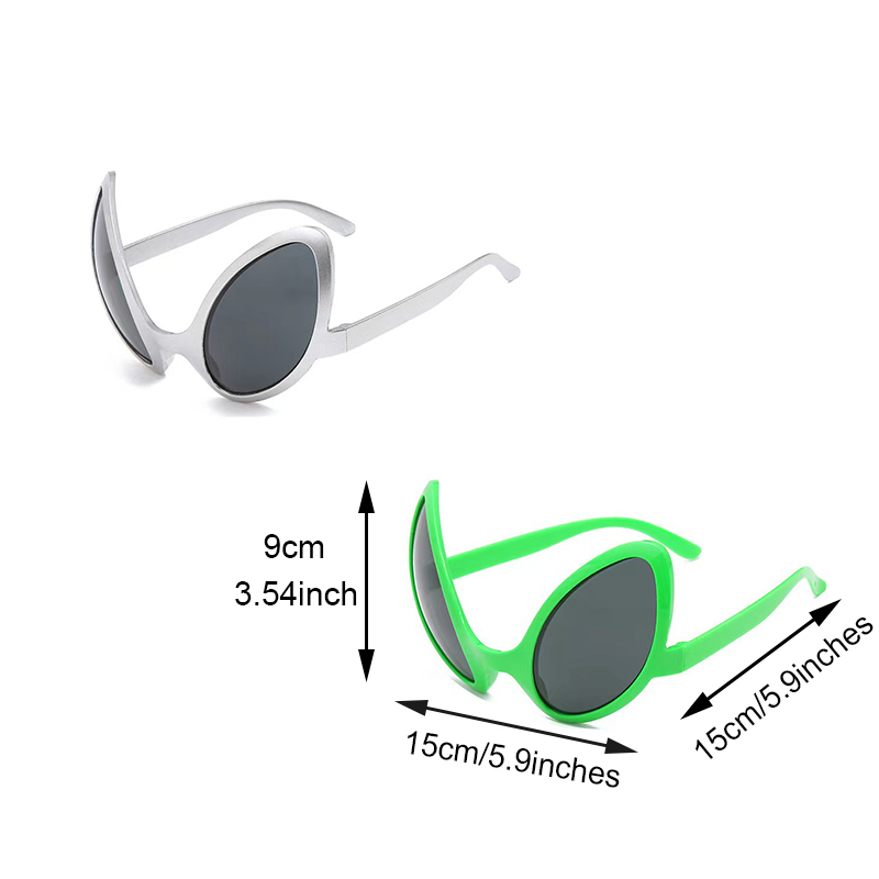 Funny Neon Glowing ET Glasses LED Luminous Alien Glasses For Halloween Party Supplies Light Up Eyeglasses Men Women Accessories