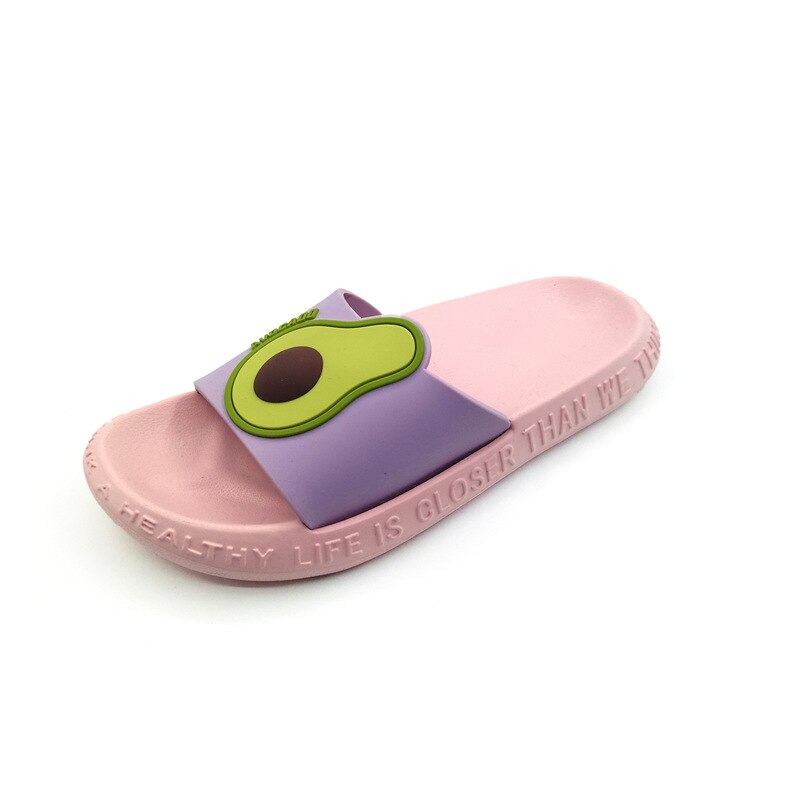 Paar der Hausschuhe frauen Hausschuhe Plattform Sommer Schlecht Koreanisch-Stil Eva Avocado Pantoffel für Männer drinnen Schuhe Mann schuhe: Rosa / 40-41