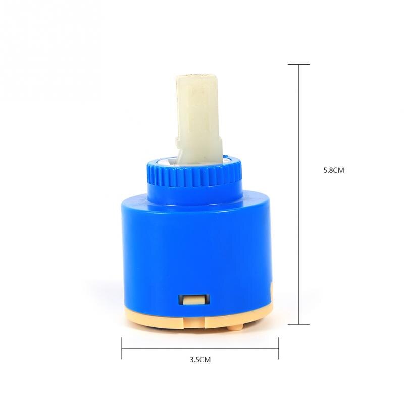 35mm/40mm Practical Ceramic Cartridge Water Mixer Tap Inner Control Faucet Valve PP Plastic - Blue: Sky Blue