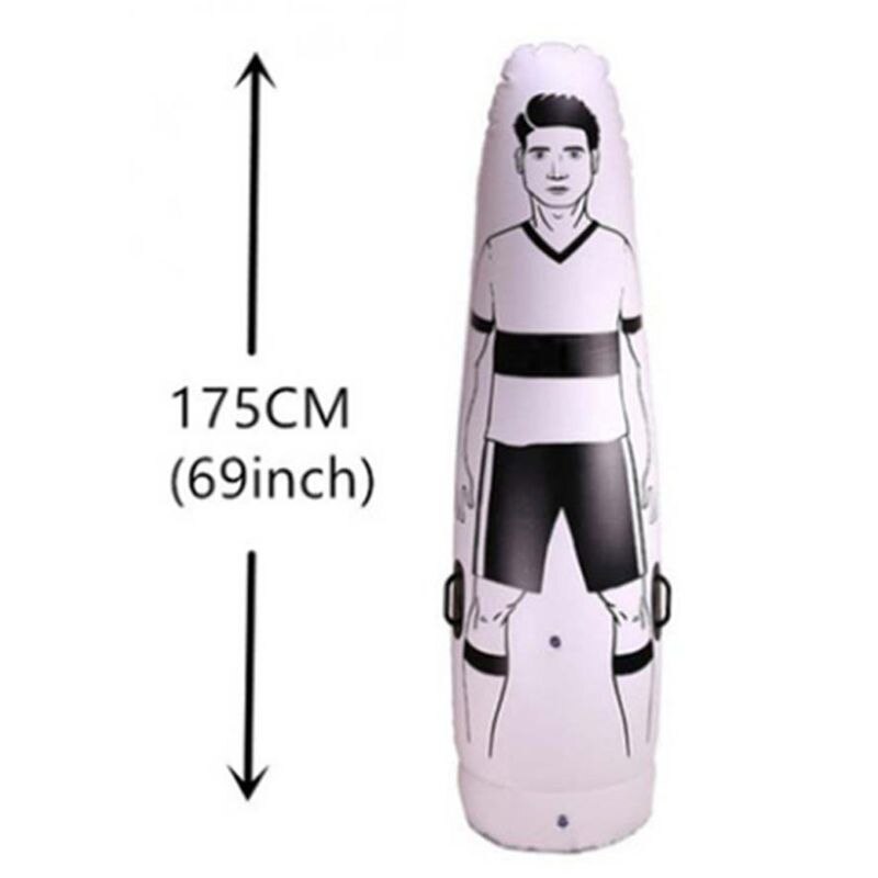 Adults Children Inflatable Football Training Goal Keeper Tumbler Portable Air Soccer Train Dummy Goalkeeper for Outdoor