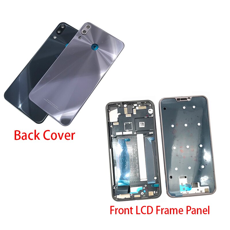 Front Housing Bezel LCD Frame Panel Cover For Asus Zenfone 5 ZE620KL 5Z ZS620KL Back Cover With Camera Glass