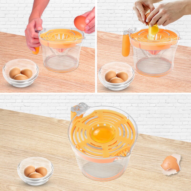 Keuken handleiding handpers citroen sinaasappelpers sapcentrifuge eierscheider met maatbeker keukengereedschap flip type