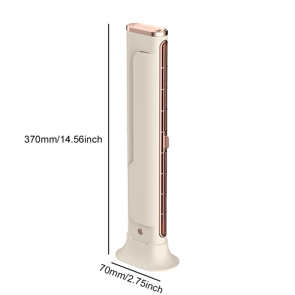 Elektrisk fläkt trådlös kylare luftcirkulatorer golvfläkt tystgående skrivbordsfläkt väggmonterad horisontell multifunktionell: Beige