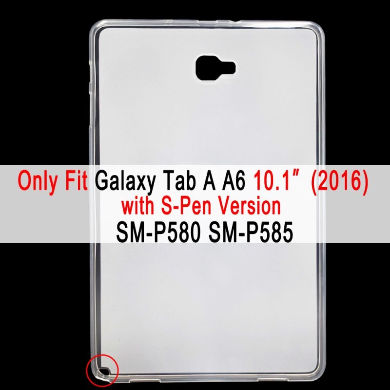 Miękki futerał dla samsung Galaxy Tab A A6 10.1 10.5 7.0 8.0 9.7 2015 2016 2017 2018 2019 T510 T580 P580 T590 T550 pokrywa: For SM-P580 SM-P585