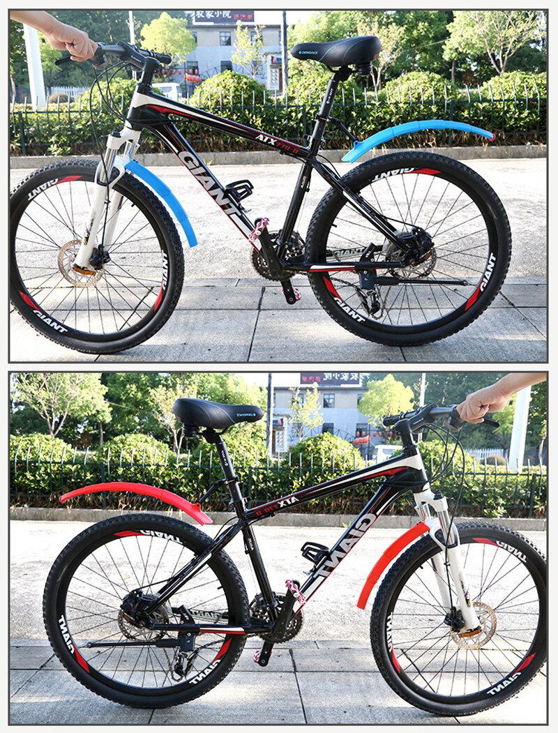 Telescopic Folding Bicycle Fender Set with Taillight MTB Mudguard Bicycle Front Rear Fender for Road Bike Mud Guard