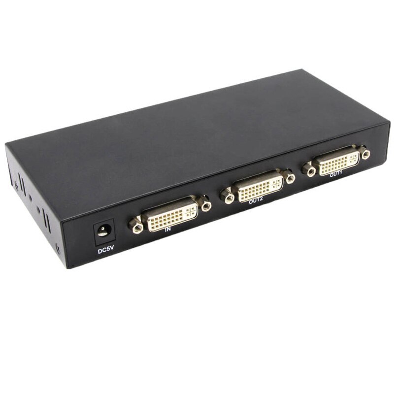 Active DVI Splitter 1X2 out box DVI splitter dual monitor DVI 1 in 2 out 1080P for PC laptop projector