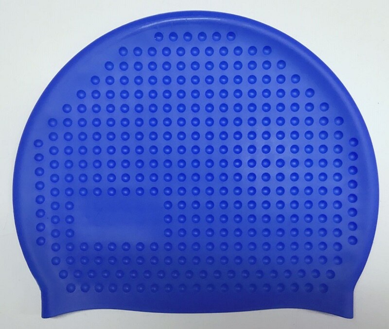 100% Silicone Swimming Cap Men Women Unisex Swim Pool Swimming Caps Non-toxic High Elastic Free Size Adults Surfing &amp; Diving Hat: Dark-Blue