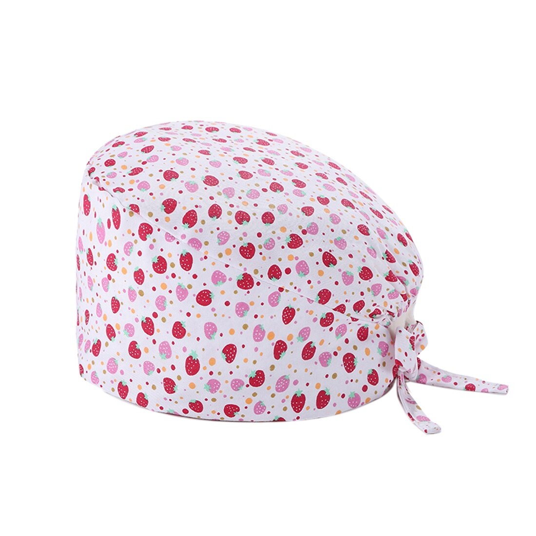 Printing Hat Breathable Beauty Salon Cap Unisex Laboratory Work Hat Adjustable Tieback Work Cap