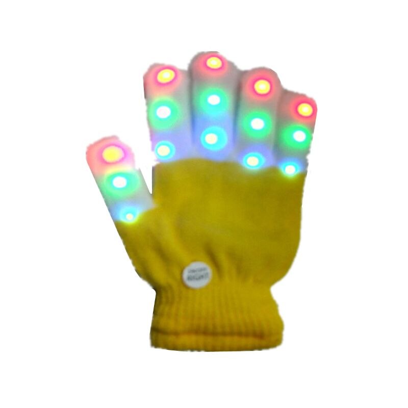Børn led finger lys op handsker, små 6 tilstande blinkende led varme handsker 72xc: F