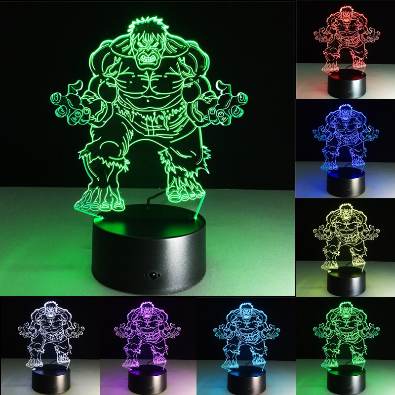 3d Lighting Fixture Football LED Table Night Lamp Remote Control RGB 7 Colors Changing Indoor Night Lights Illusion Lamp