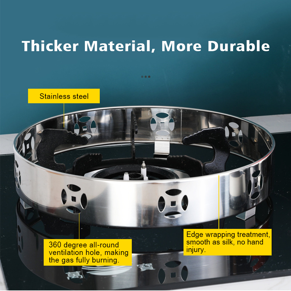 Windproof Home Stable Outdoor Camping Gas Stove Windshield Kitchen Tool Smooth Stainless Steel Gather Fire Cooker Bracket Hood