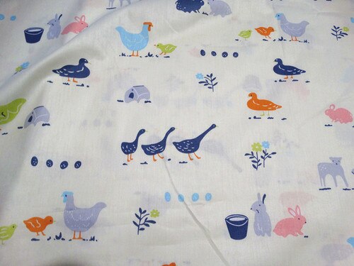 Tissu en 100%  imprimé tigre de dessin animé 160 x 50cm au demi-mètre, tissus patchwork pour bricolage, matériel de couture, robe de bébé, drap: 50 x 160cm / Tissu en coton 2