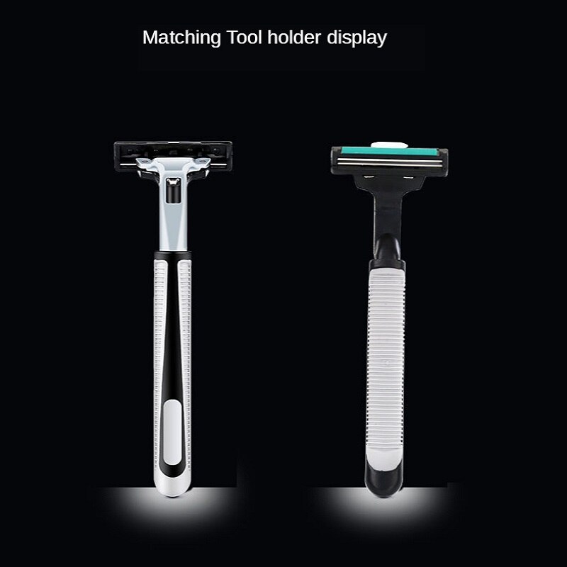 Double Layer Manual Shaver Manual Razor Blade Shaving Razor 2 Layer Vintage Stainless Steel Cutter Head Knife Rest