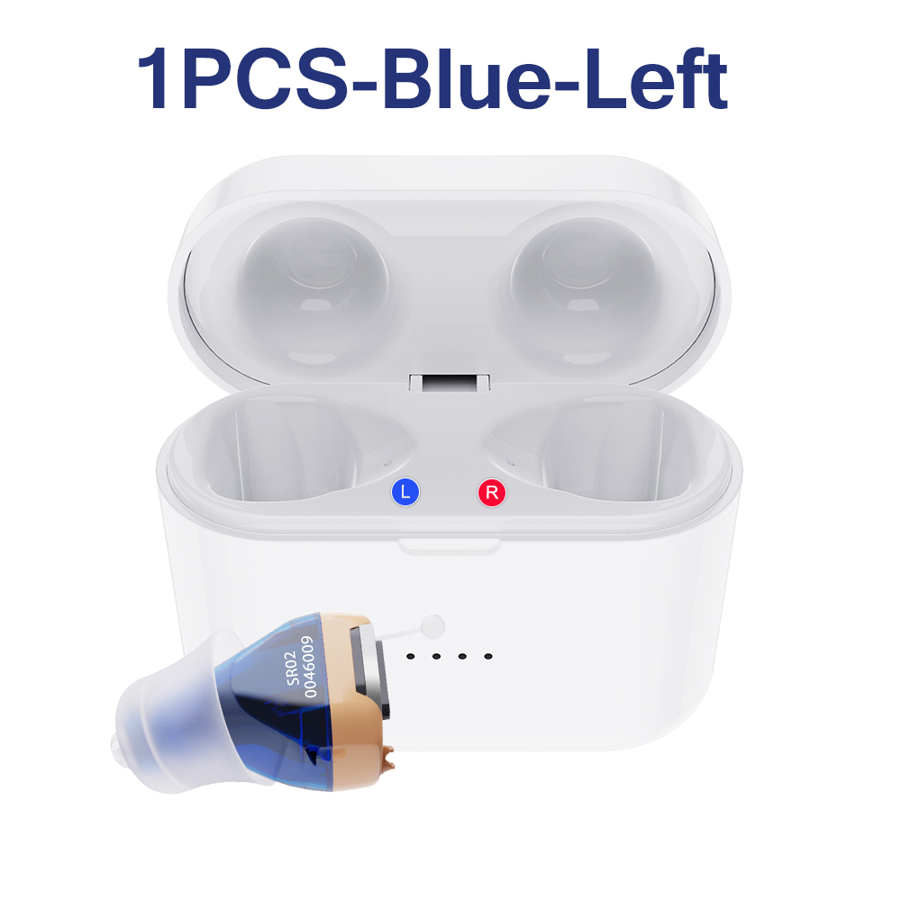 Mini aides auditives rechargeables, amplificateur de son de tonalité ITE réglable, Portable pour personnes âgées sourdes: Rose Red