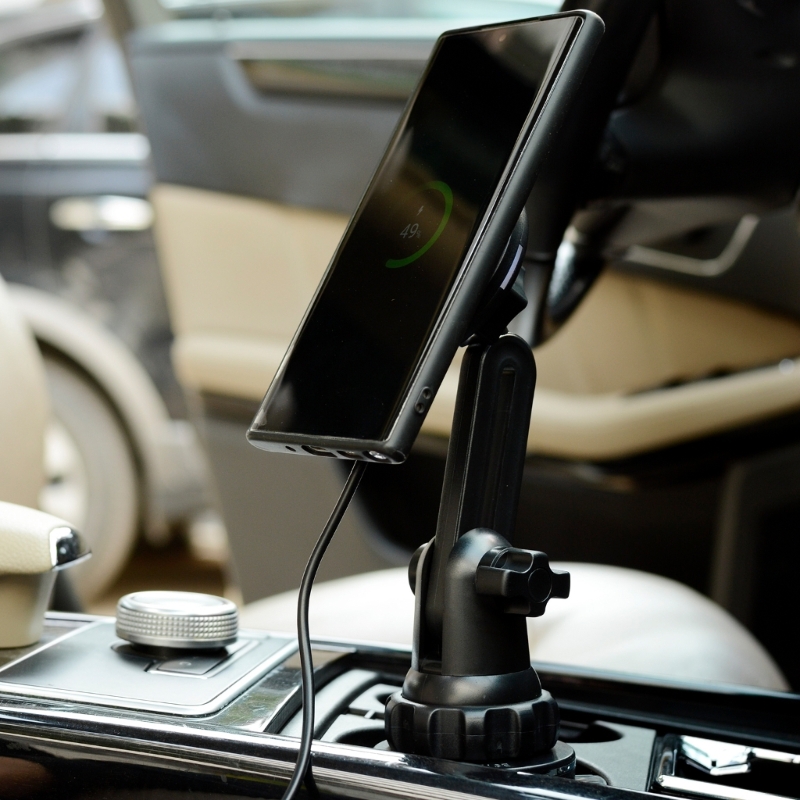 15W sem fio Car Charger Mount para MagSafe Cup Holder Car Phone Mount Charger Holder Dropshipping