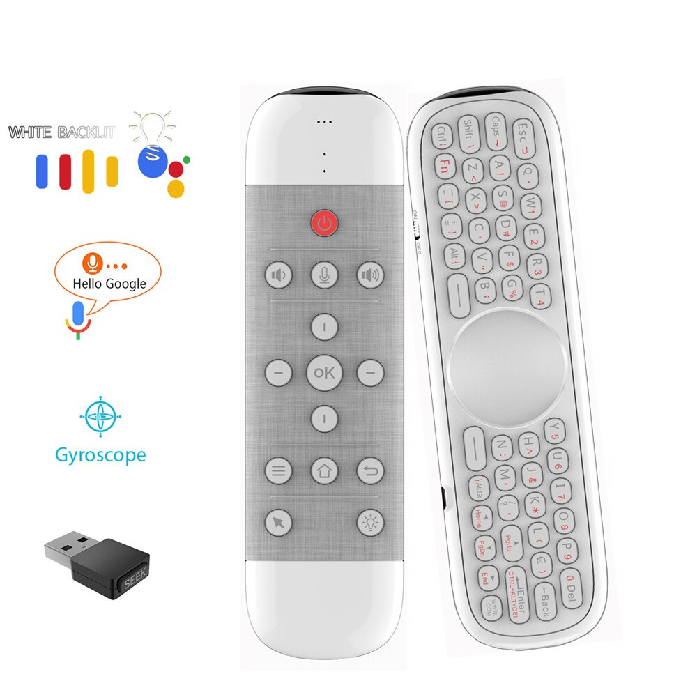 Q40 Air Mouse Voice Remote 2.4G Wireless Mini Keyboard Gyroscope Sensing IR Learning for Smart TV Box/mini PC /Projecter