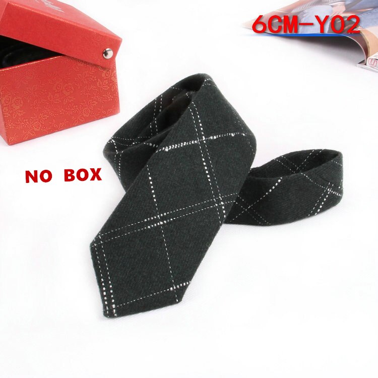 Corbata estrecha de lana de para el trabajo masculino, corbata informal para el novio de la boda, corbatas de 6CM, corbata Formal, corbatas para el novio, para hombres: Y02