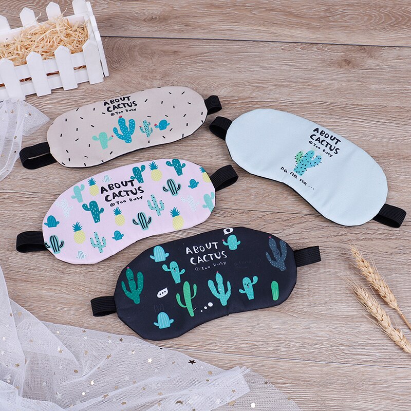 Parche de Ojos de animales de dibujos animados, funda suave acolchada para sombra para dormir, Linda máscara para dormir, descanso cómodo, venda de ojos para dormir, Parche de ojo de ayuda